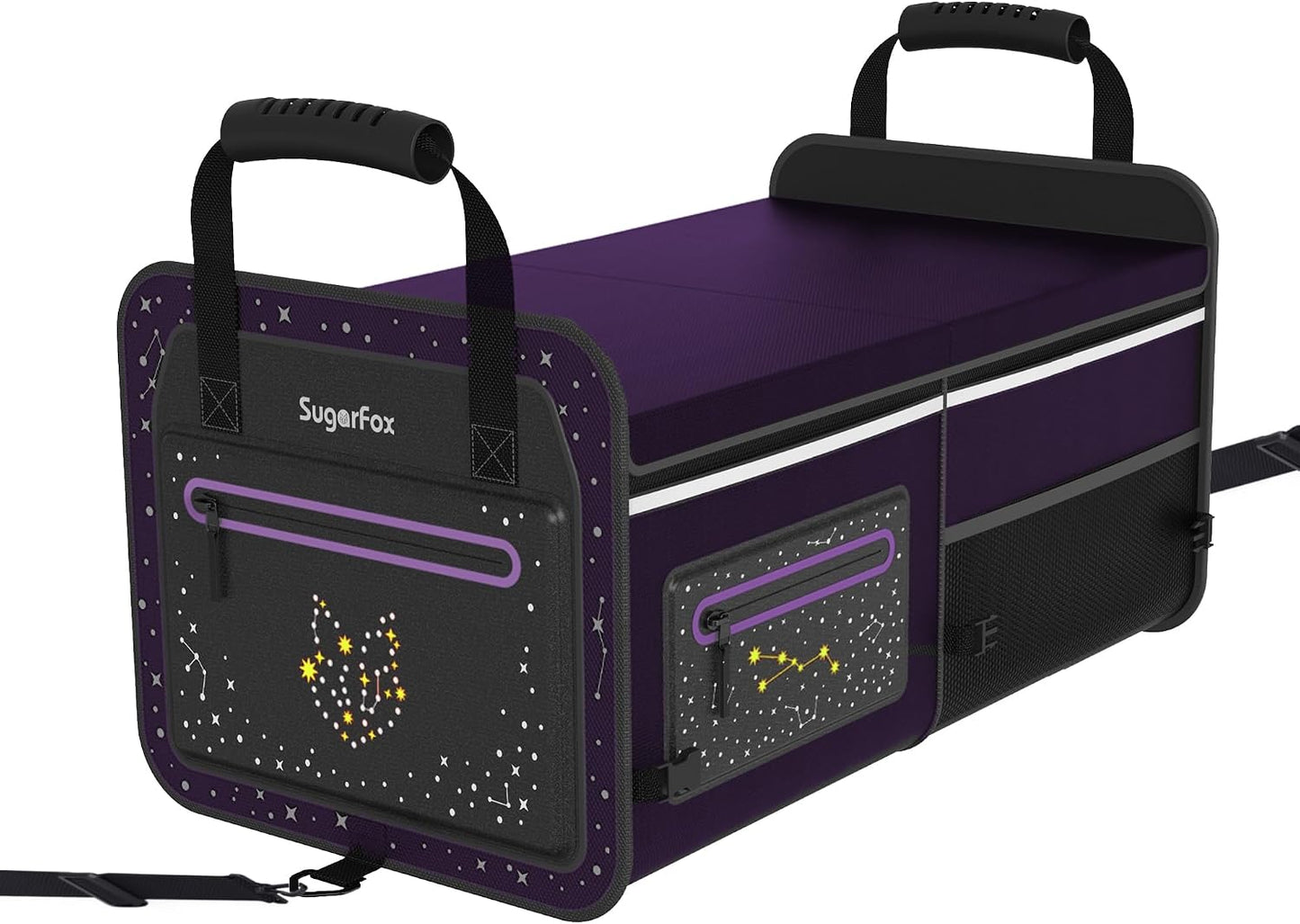 Organiz. maletero SUV 63L plegable impermeable púrpura