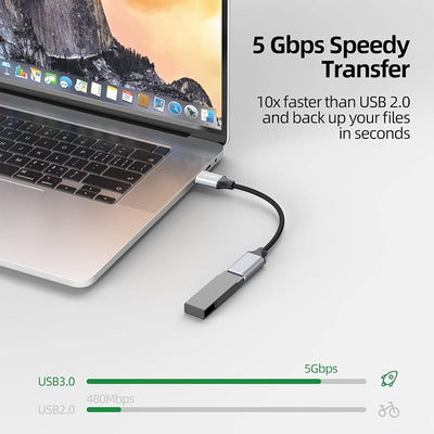 Cable extensión USB A 3.0 6pulg macho hembra trenzado