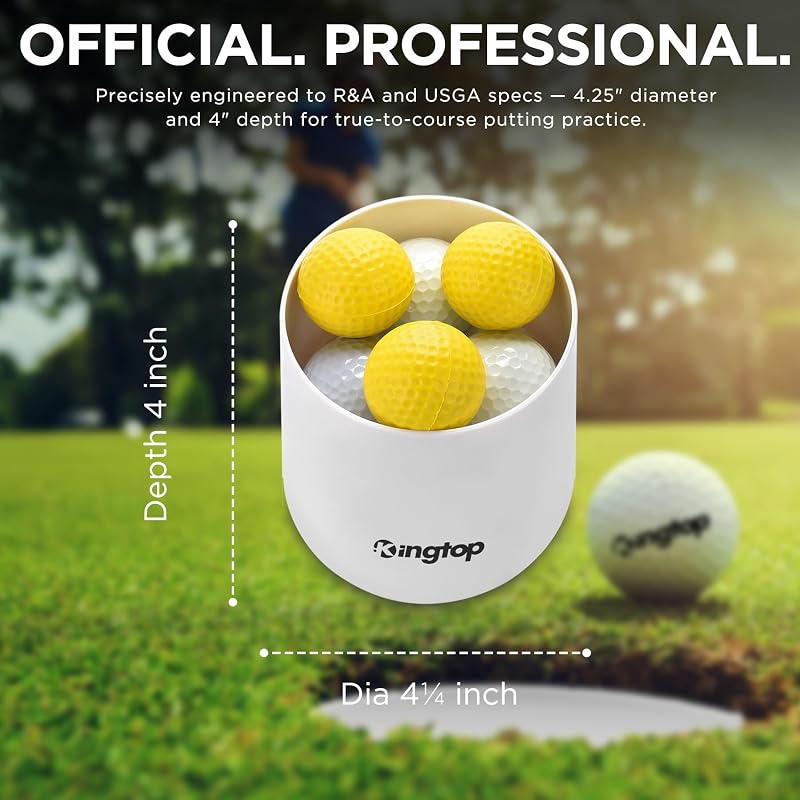 Copa golf PGA/USGA 4 y 6 pulgadas para putting patio