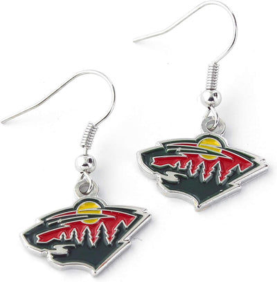 Aretes pendientes logo NHL mujer