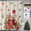 Cortina ducha navideña 72x72pulg jengibre café