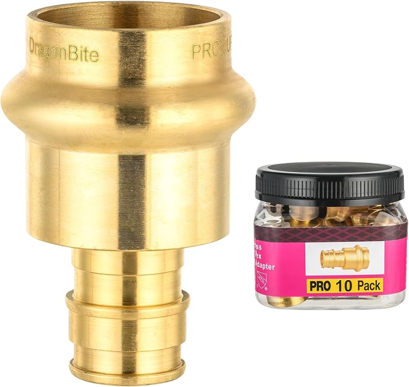 10 Pzas Adaptador Prensa Cobre PEX-A Latón ASTM F1960