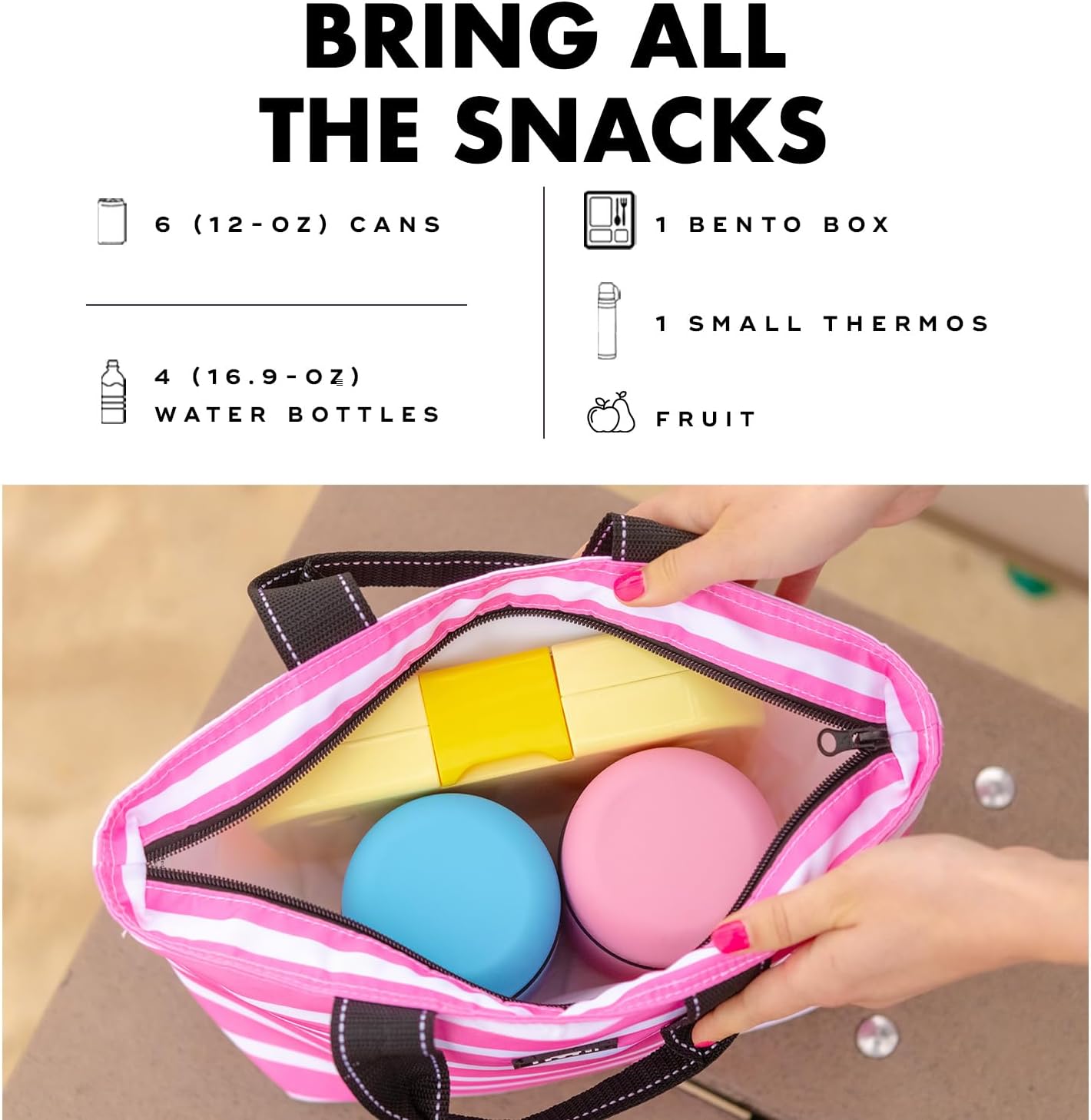 Bolsa almuerzo suave aislada para mujer viaje playa