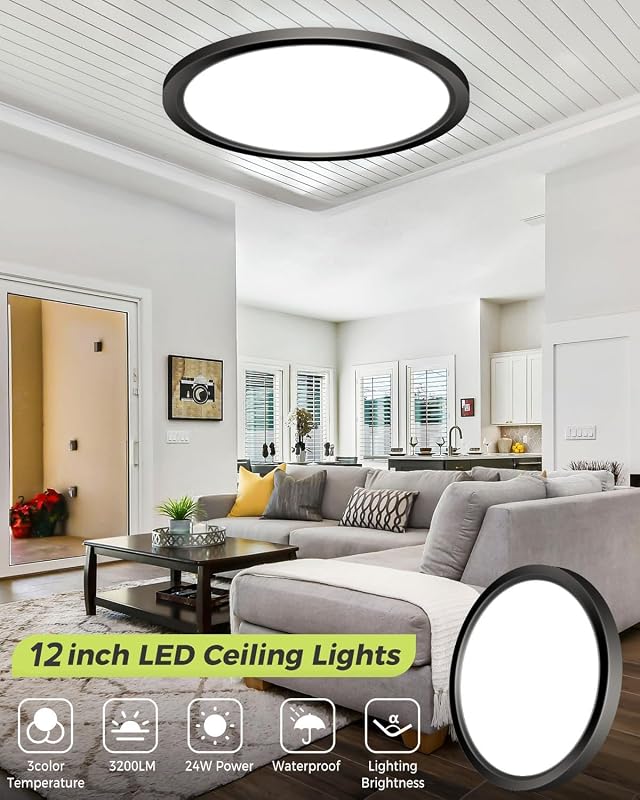 2 Luces LED Techo Empotradas 3CCT 24W 3200Lm 12"