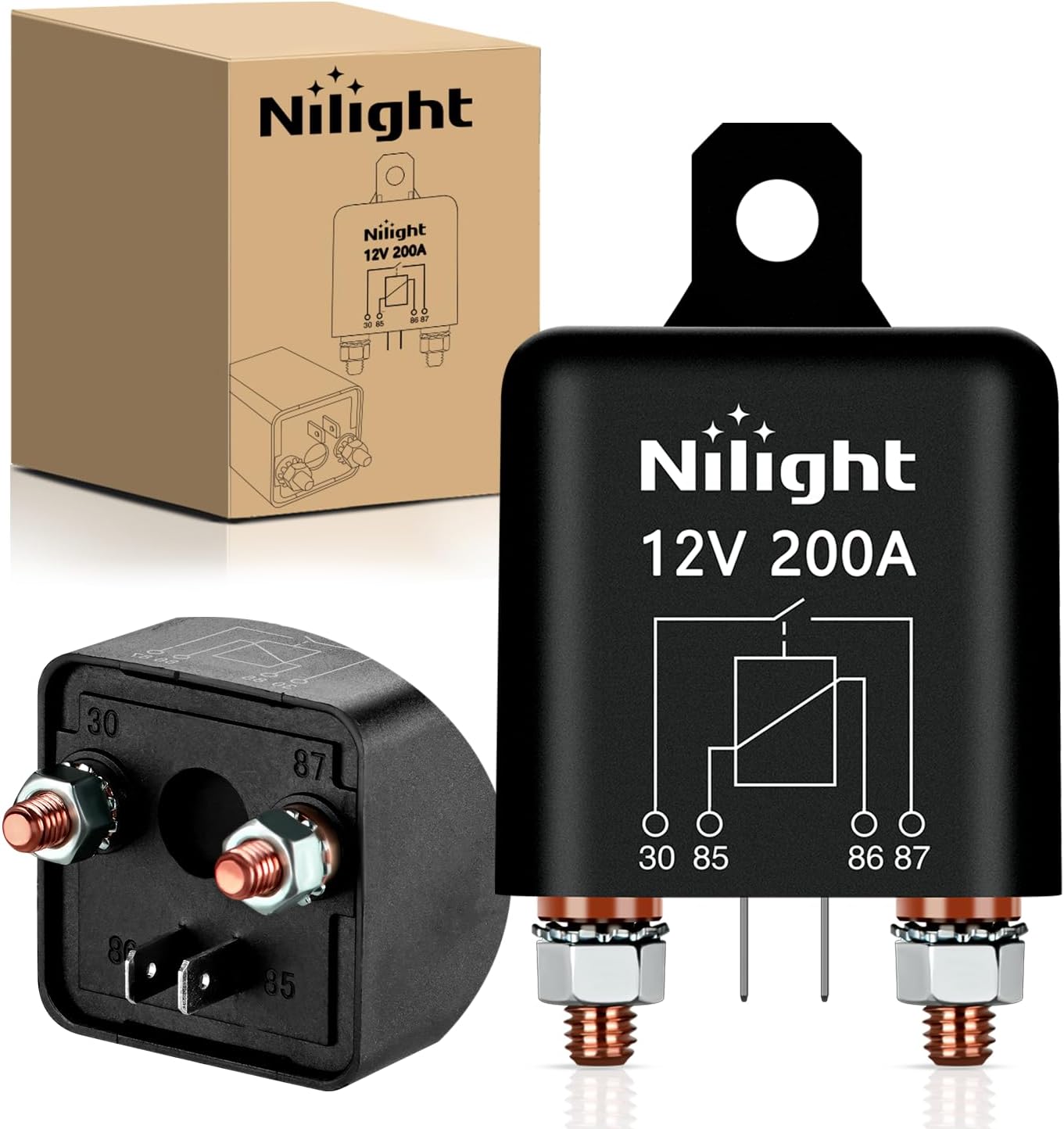 Relé arranque 200A 12V SPST para auto camión