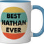 Taza cerámica Nathan Name azul/blanco