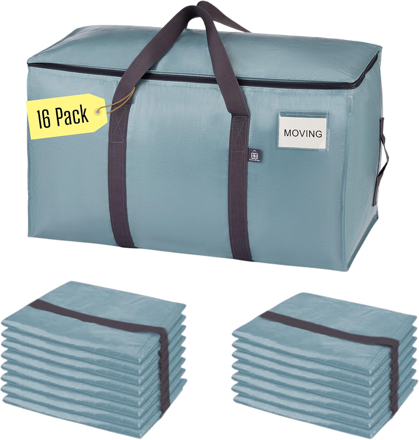 16 Pzas Bolsas Mudanza 90L 50lb Asas Cremalleras