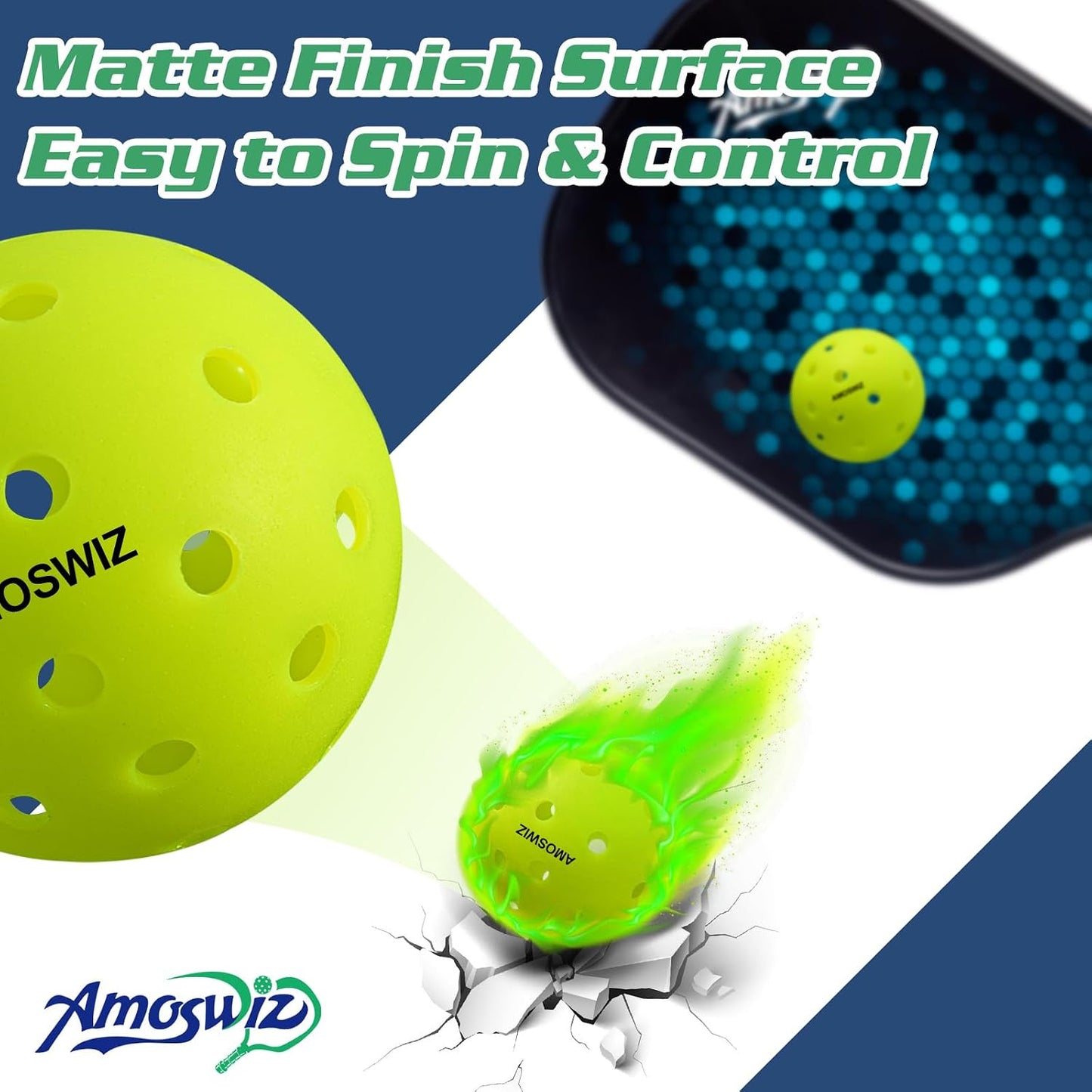 Pelotas pickleball exterior set 4 sin costuras color verde