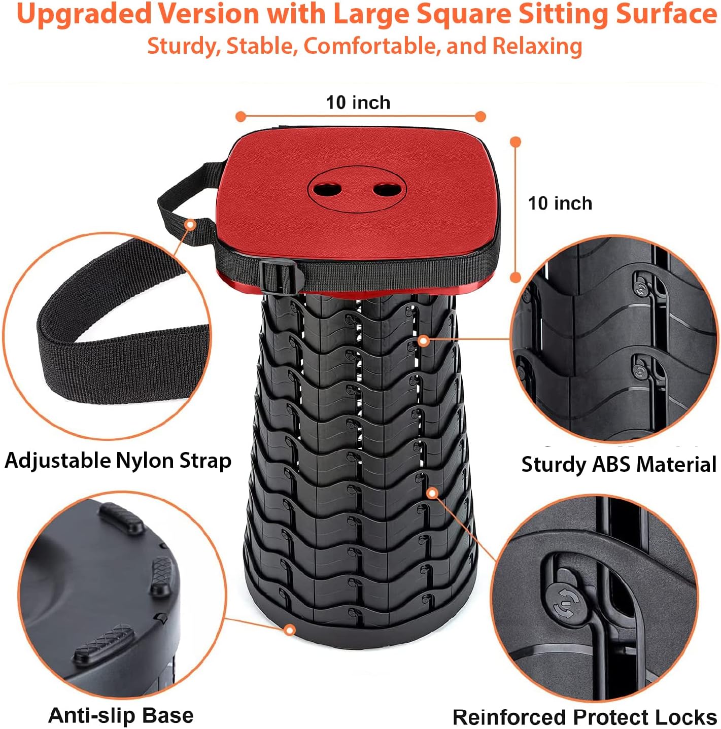 Set Taburetes Plegables Cuadrados 550lb