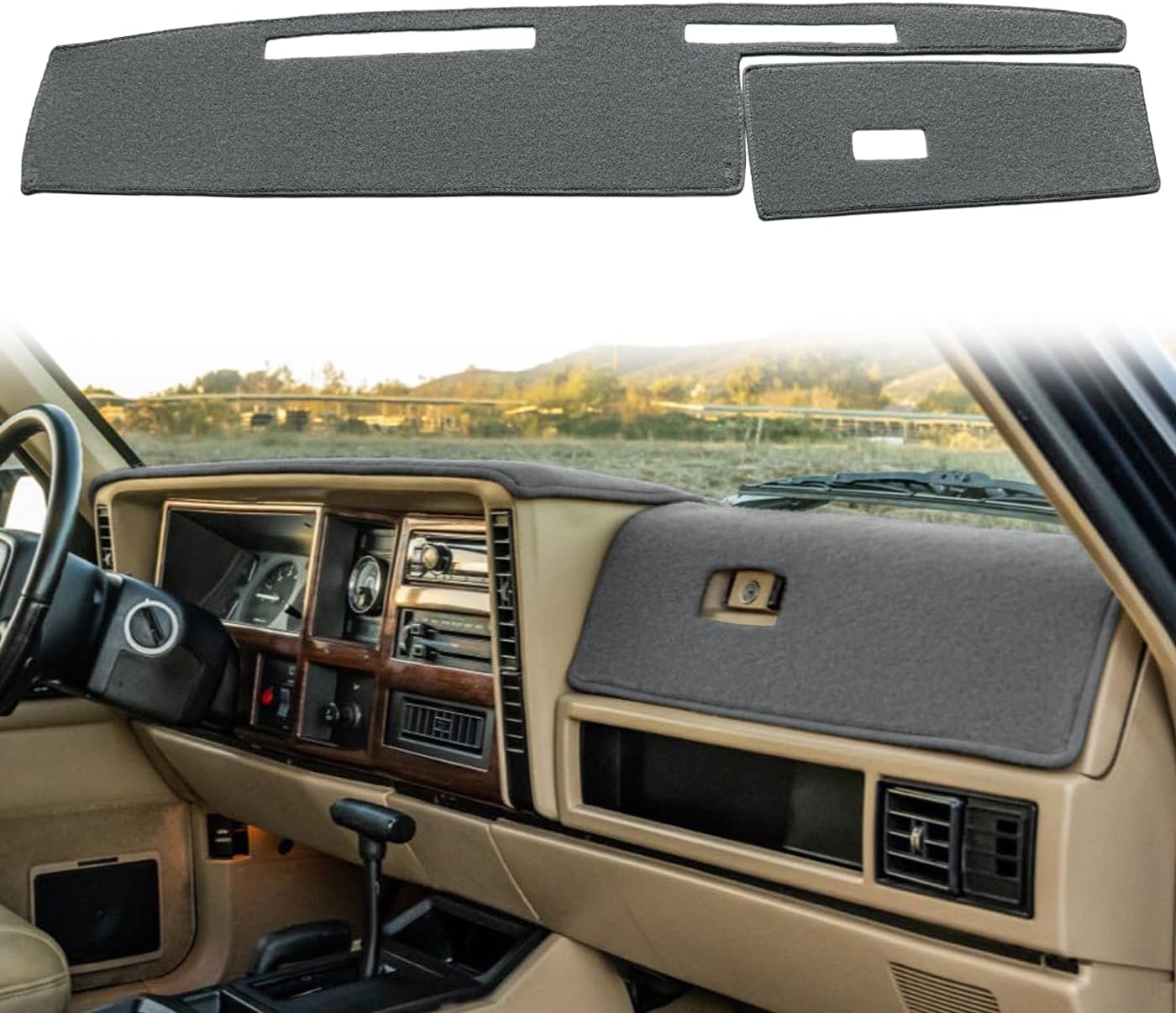 Alfombra salpicadero Jeep Cherokee ajustable gris oscuro