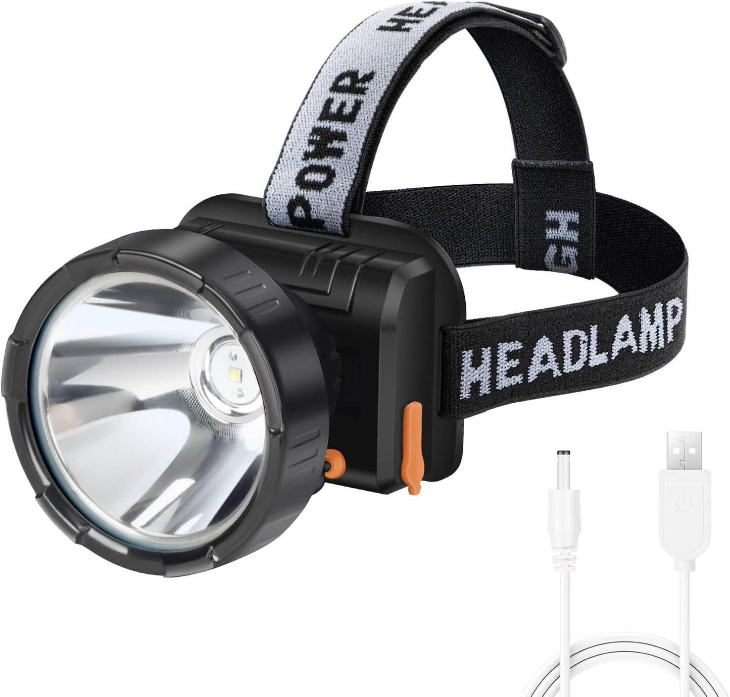 Linterna frontal recargable LED súper brillante 2 modos
