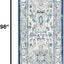 Alfombra pasillo 2x8ft gris claro diseño medallón