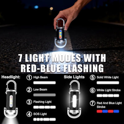 4 Linternas Portátiles Recargables Mini Impermeable 7 Modos Luz