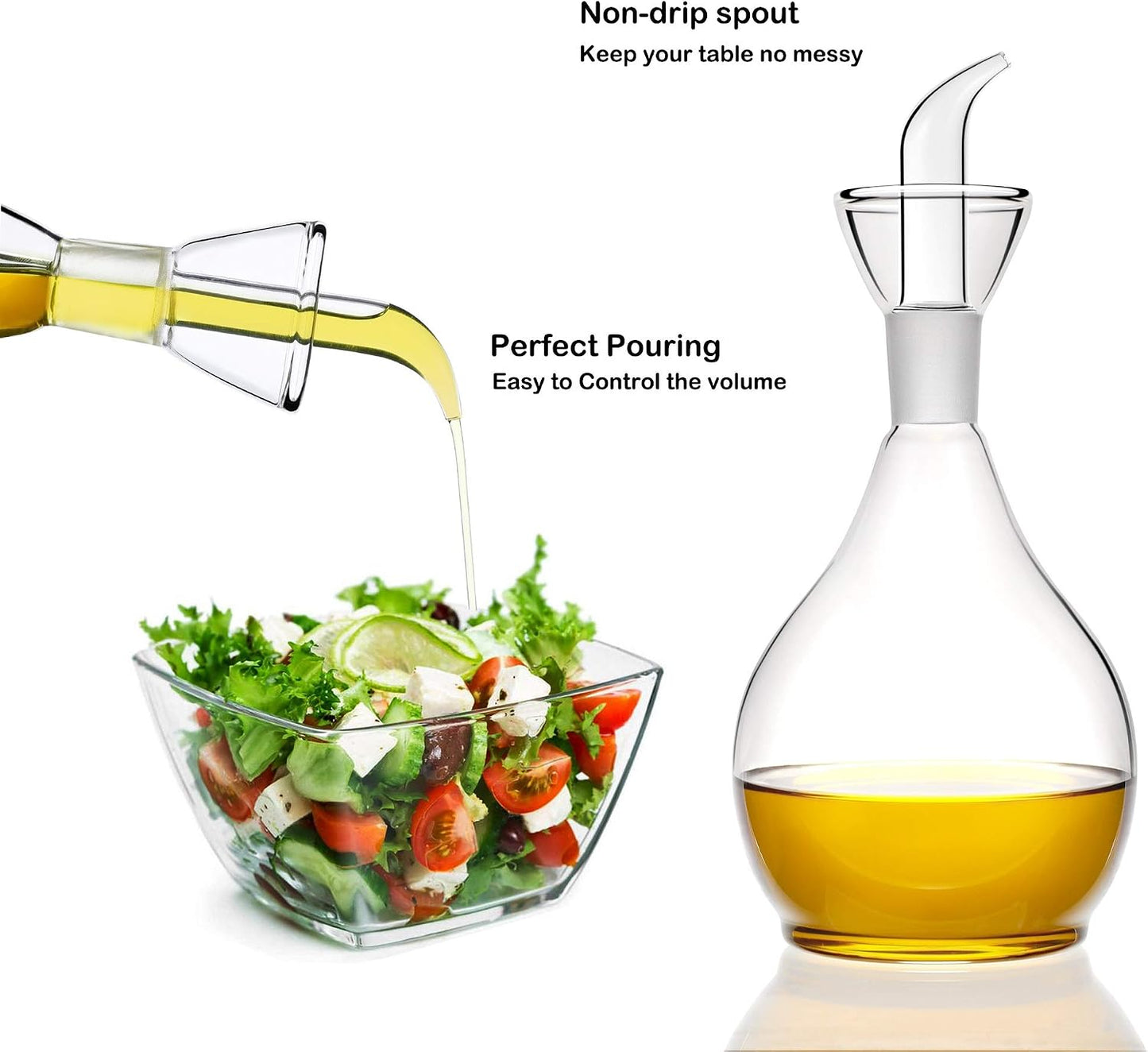 Botella dispensadora aceite oliva 18oz/550ml sin goteo