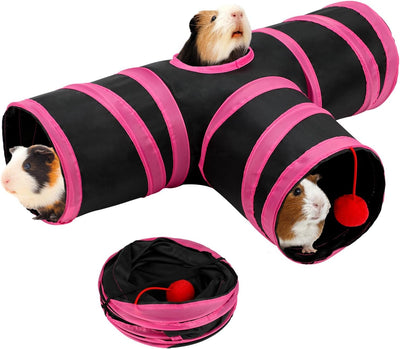 Túnel plegable para conejos con bola interactiva