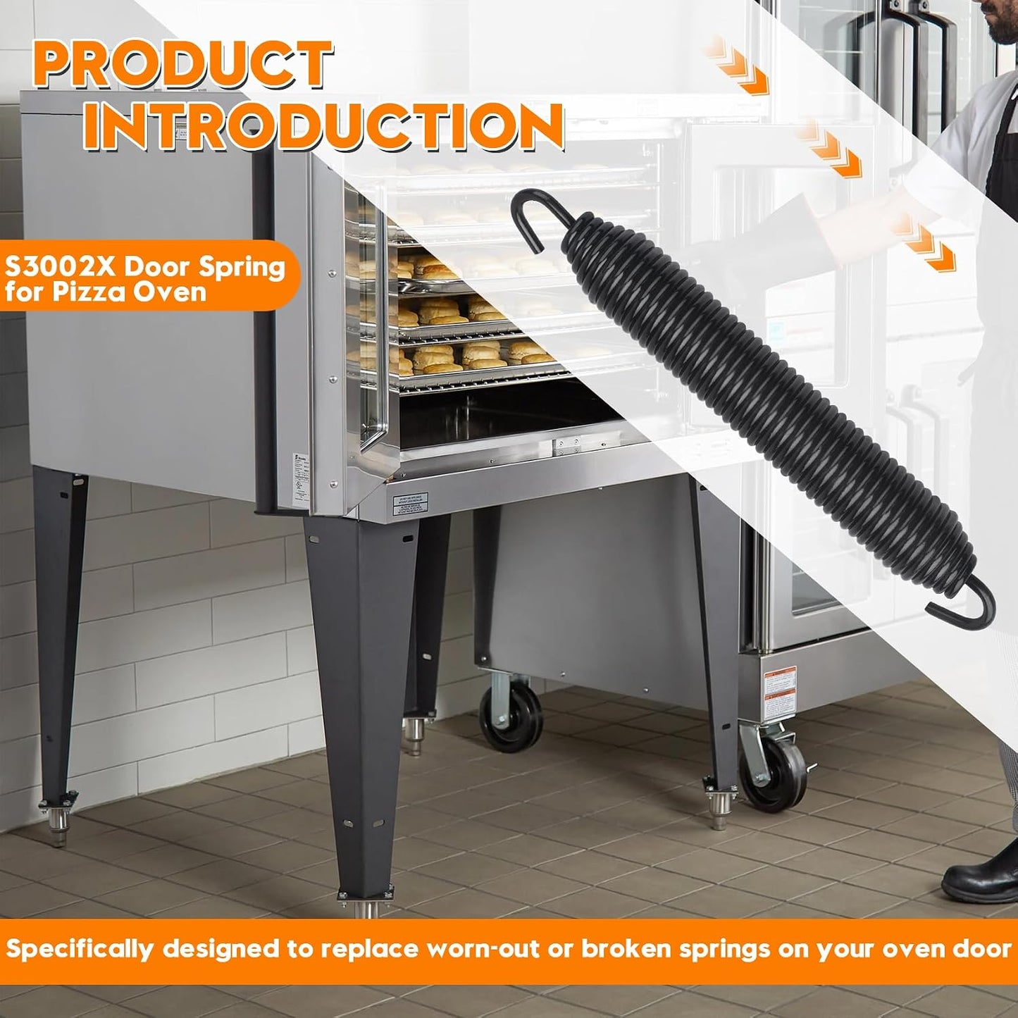 Muelle puerta horno 11.1pulg comp BAKER PRIDE