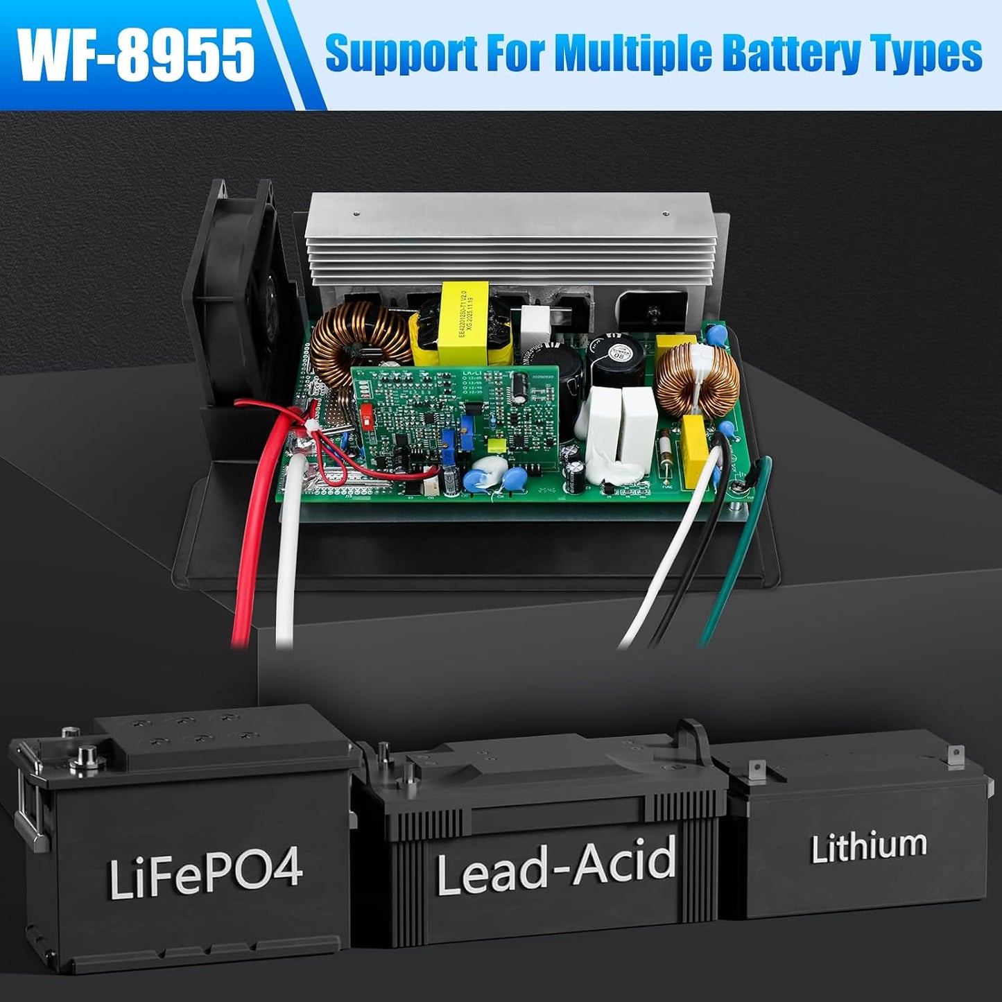 Convertidor potencia Wf-8955-Ad-Mba 55A para baterías