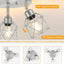 Lámpara techo níquel cepillado 3 luces E26 plateadas