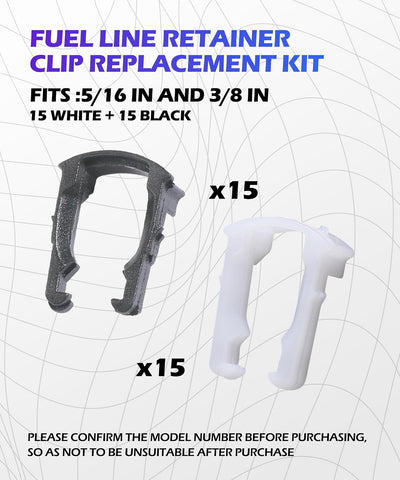 30 Pzas Clips Combustible 3/8 y 5/16 Accesorios Coche