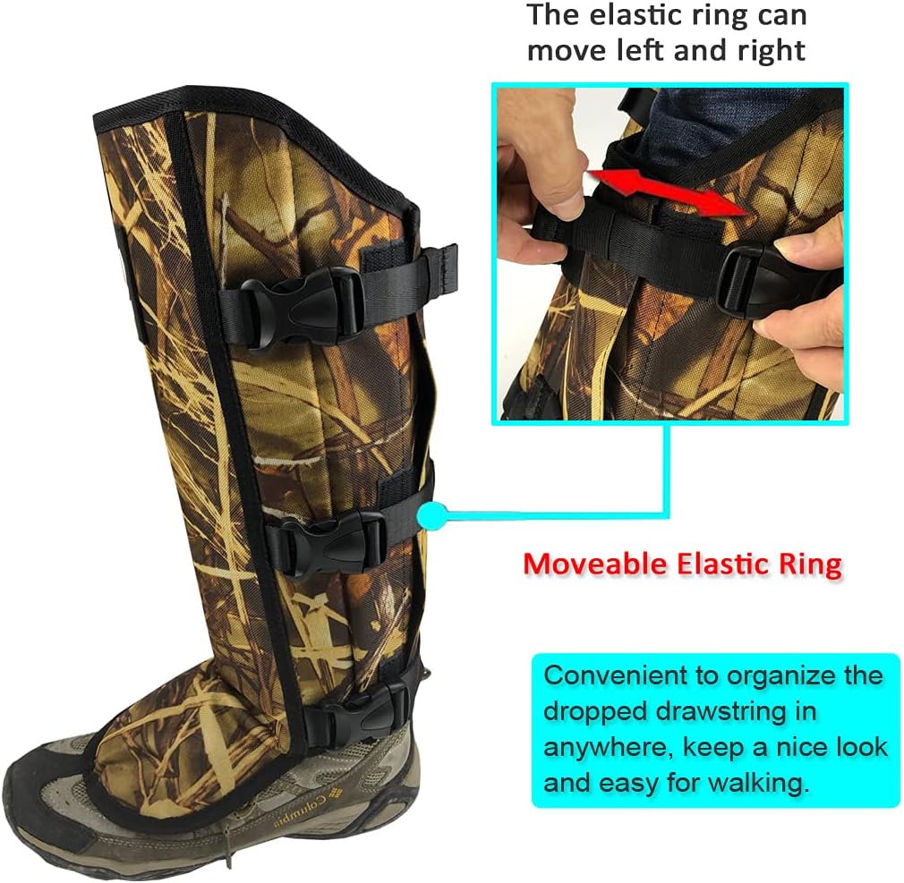 Polainas serpiente ajustables para hombre mujer con bolsa