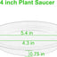 6 Pzas Bandejas Plástico Plantas 4-5pulg 10-13cm Resistentes