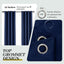 Cortina blackout 168pulg 52x168pulg para techo alto azul