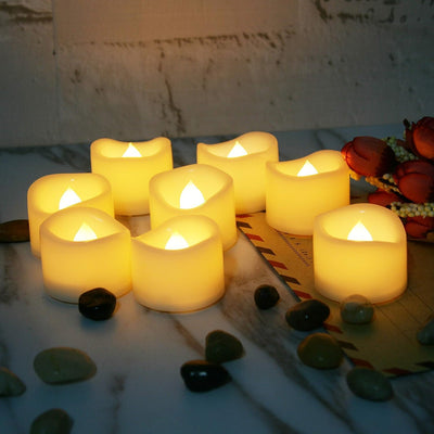 Velas LED parpadeantes con pilas 12 pzas
