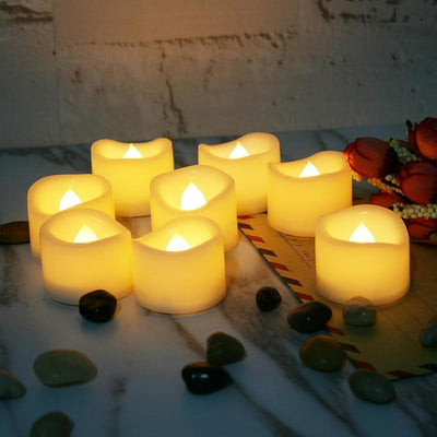 Velas LED parpadeantes con pilas 12 pzas