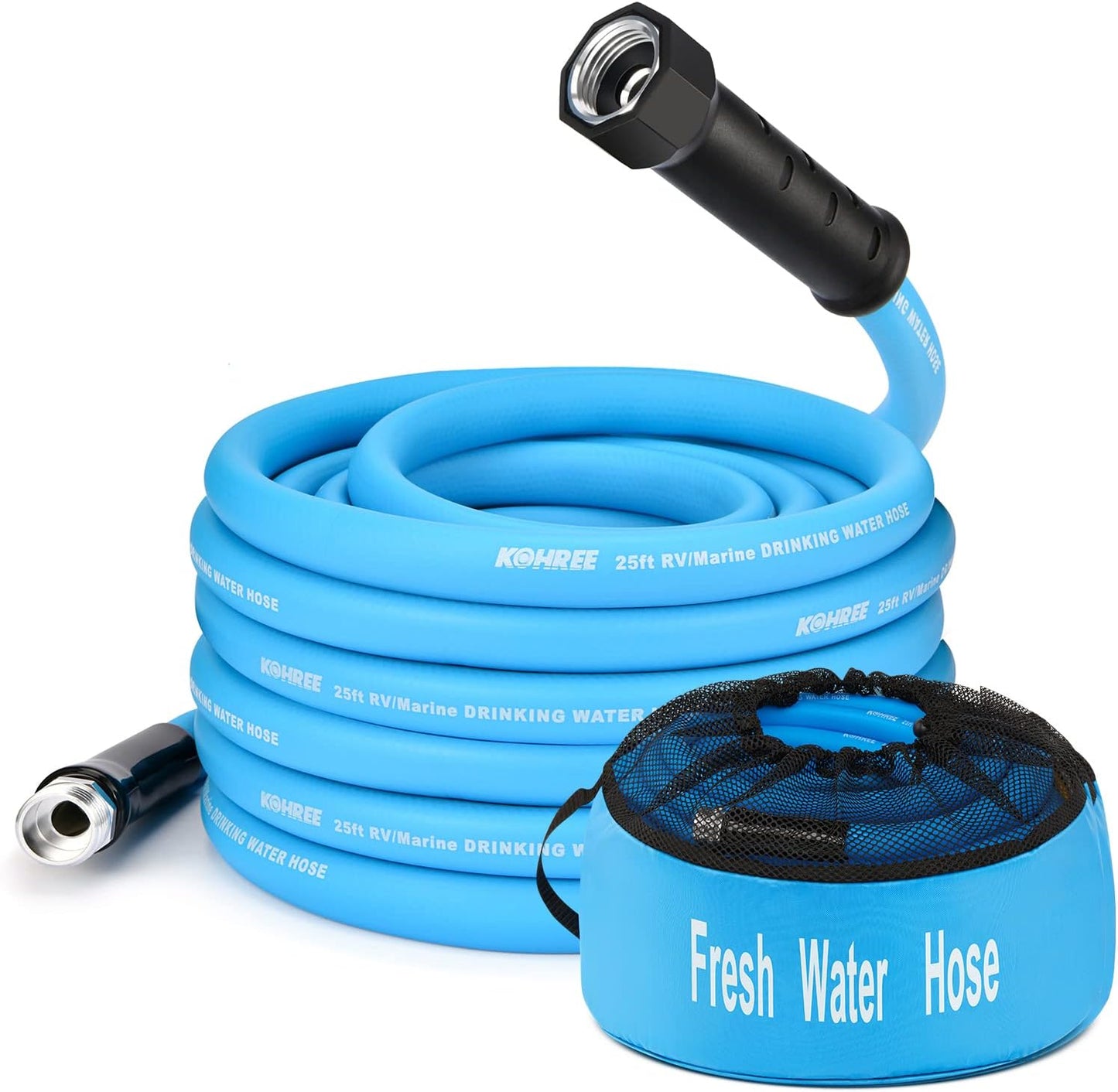 Manguera agua caravana 25ft 5/8" sin fugas flexible