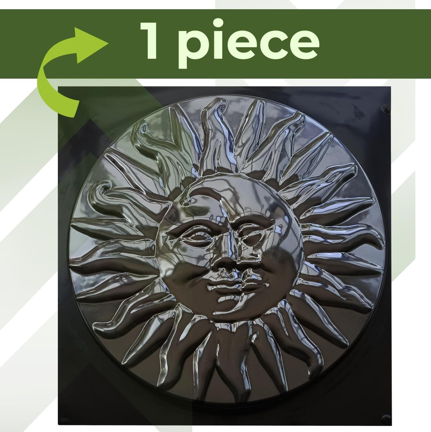 Molde hormigón adoquines piedra sol luna jardín