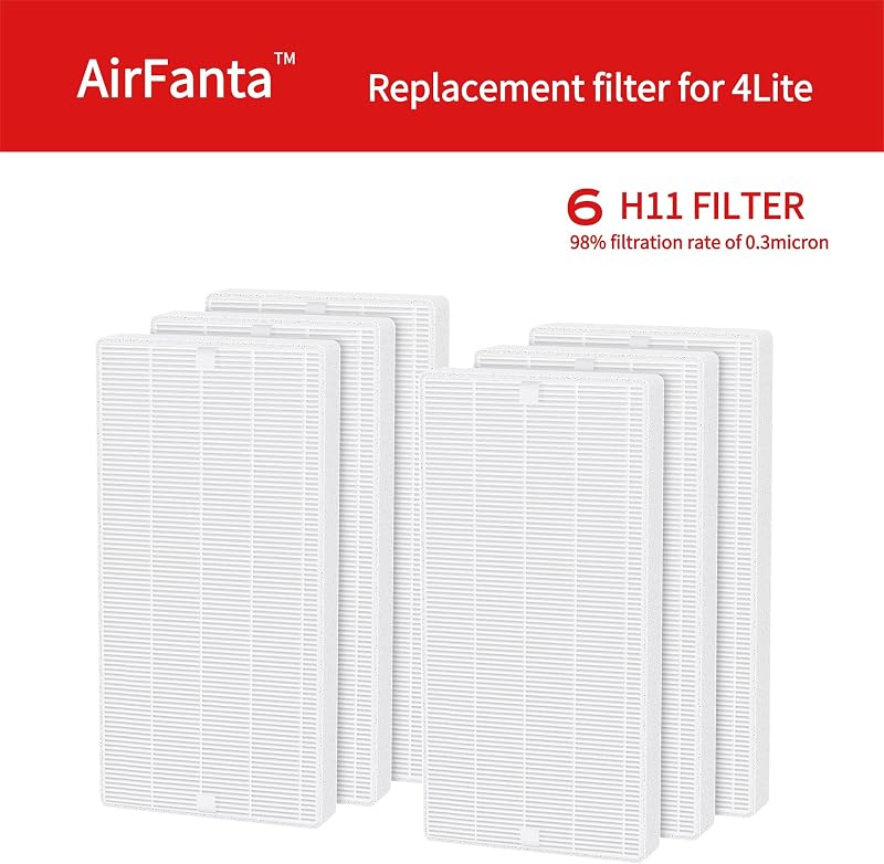 Filtros aire repuesto 4Lite 6 Pzas
