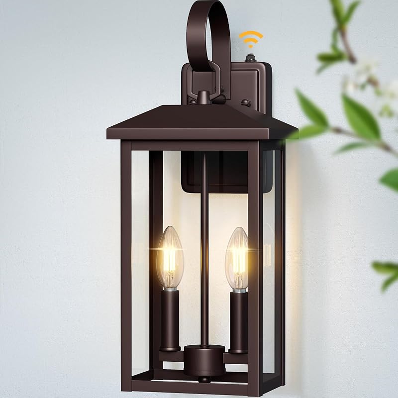 Luminaria exterior bronce 2 luces E12 18"