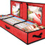 Bolsa almacenamiento tela Oxford 600D con particiones rojo