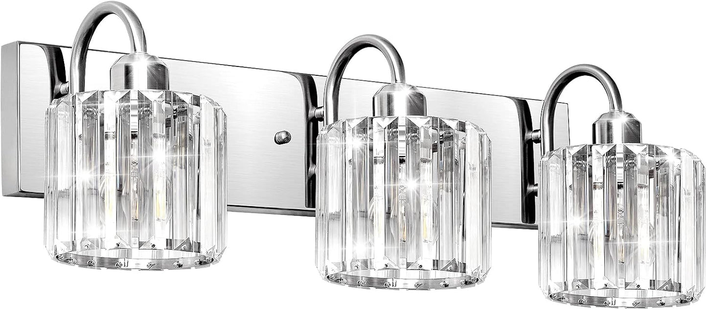 Lámpara tocador níquel cepillado 3 luces baño