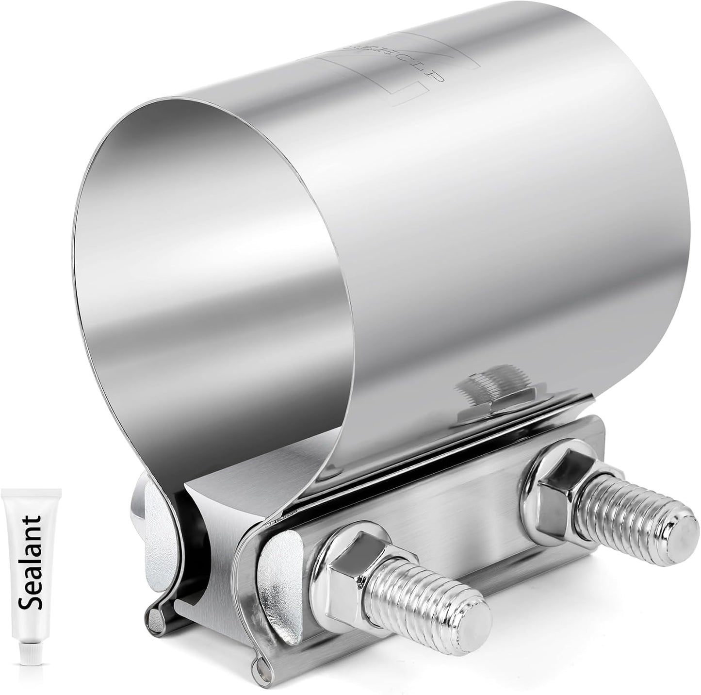 Abrazadera escape 4.0" acero inox 304 manguito