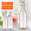 Botella vidrio abatible 32oz set 6 con tapa hermética