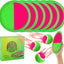 Set pelotas lanzar atrapar 6 paletas 3 bolas niños 3-8 años