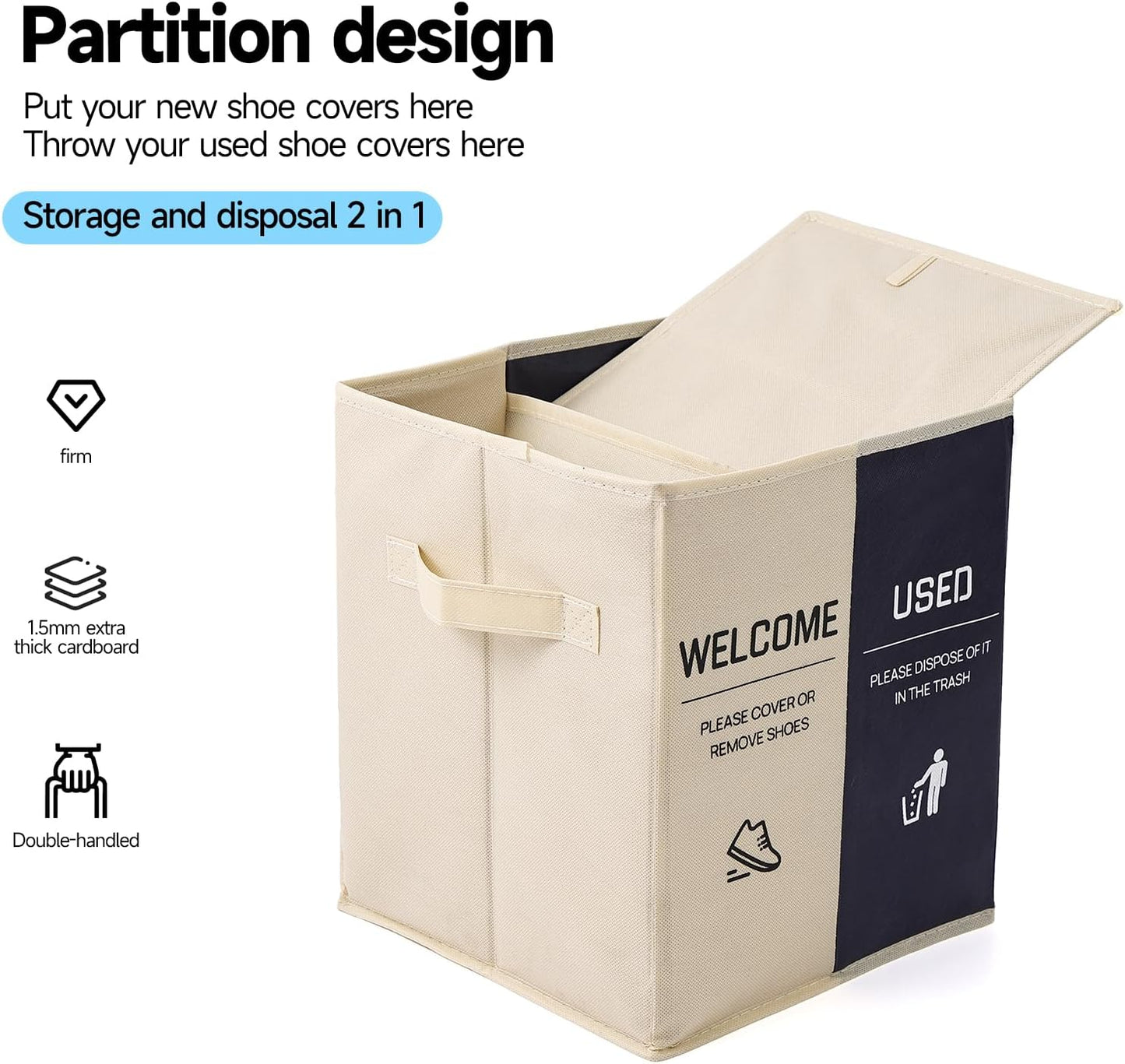 Caja dispensadora plegable con cubiertas zapatos