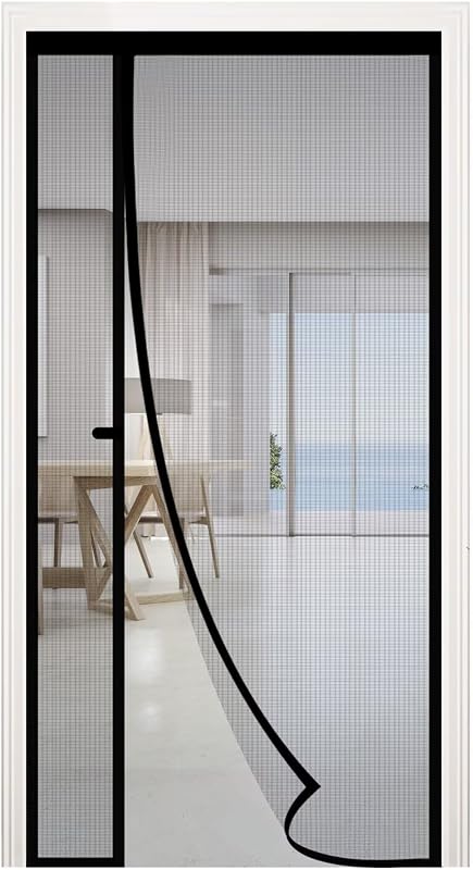 Cortina puerta magnética malla fibra vidrio 34x82pulg