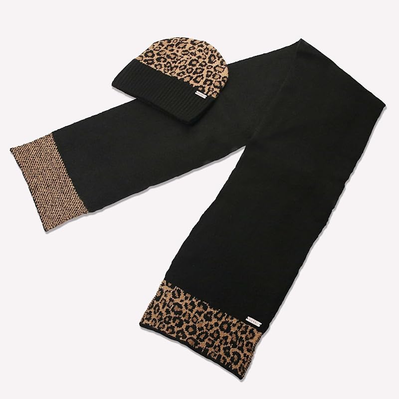 Conjunto bufanda colgante y gorro mujer