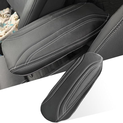 Cubierta consola Mustang Mach E almohadillas cuero negro