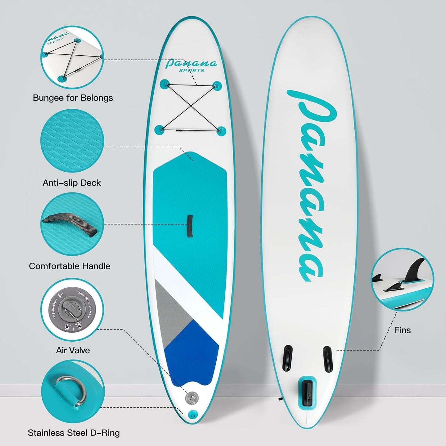Tablas SUP inflables 10'x30'' para adultos con palo y