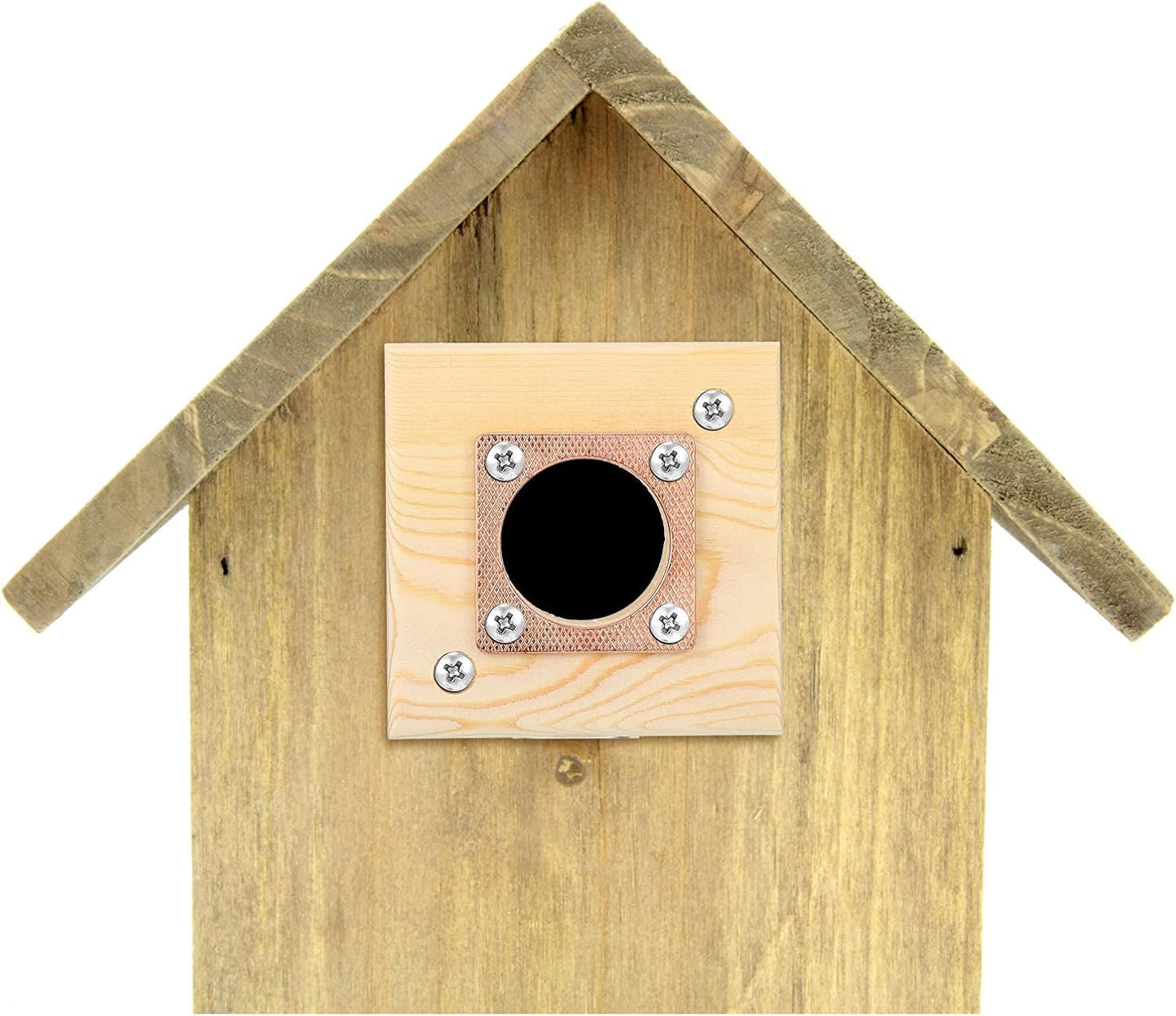 3 Pzas Protector Agujero Casa Pájaro Madera Cobre 1 1/2