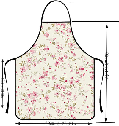 Delantal mujer floral impermeable poliéster cocina hornear