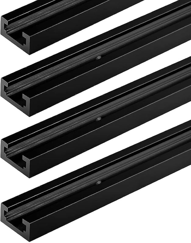 4 Pistas en T aluminio 36" color negro doble corte