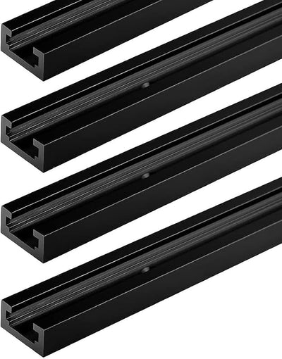 4 Pistas en T aluminio 36" color negro doble corte