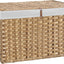 Cesta mimbre 180l con tapa forro extraíble para dormitorio