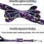 Correa perro 6ft doble asa suave floral morado