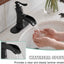 Grifo baño negro mate cascada estilo granja un solo agujero