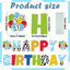 15 Pzas Letrero Feliz Cumpleaños Impermeable
